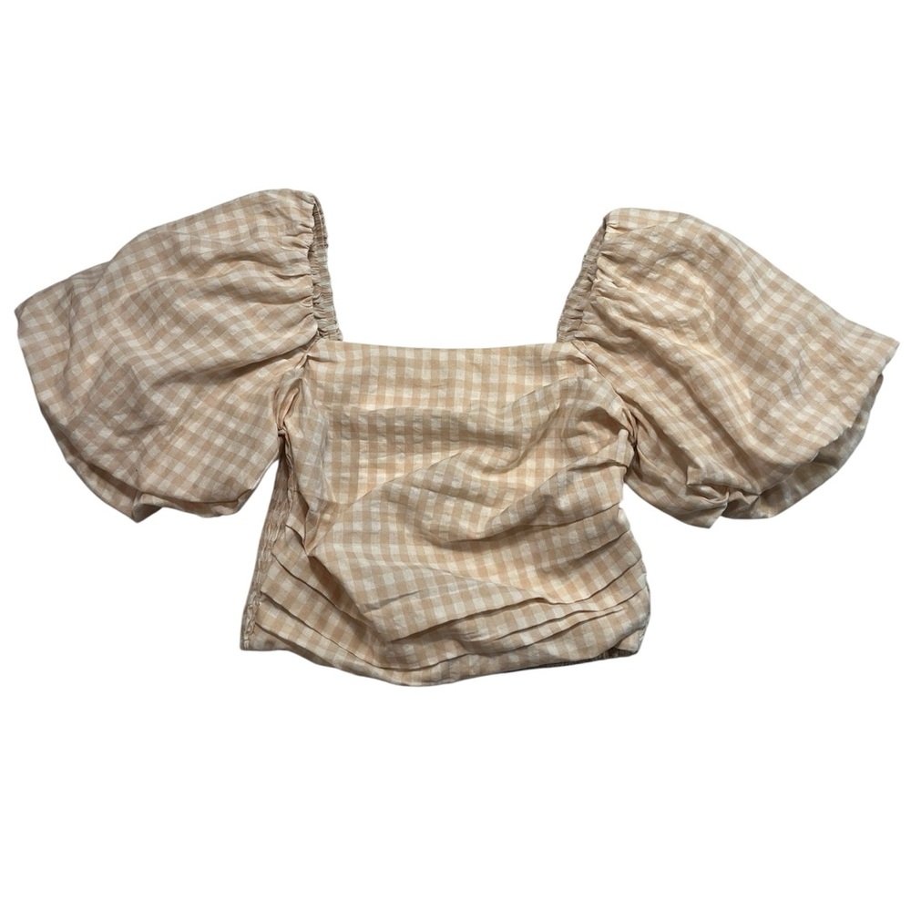 NWT Mimosa Crop Top Balloon Puff Sleeves Size S.
